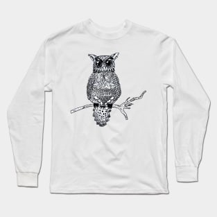 Monochrome Owl Long Sleeve T-Shirt